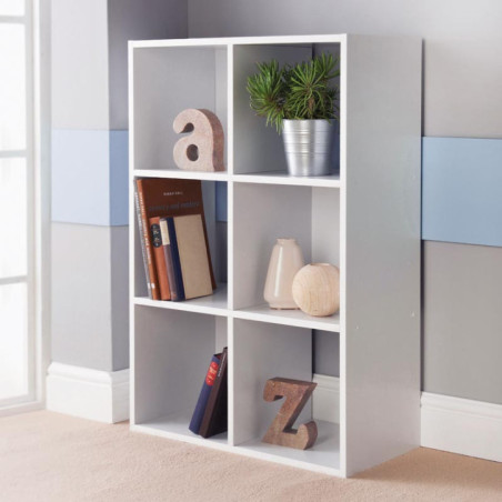 Meuble 6 cubes blanc