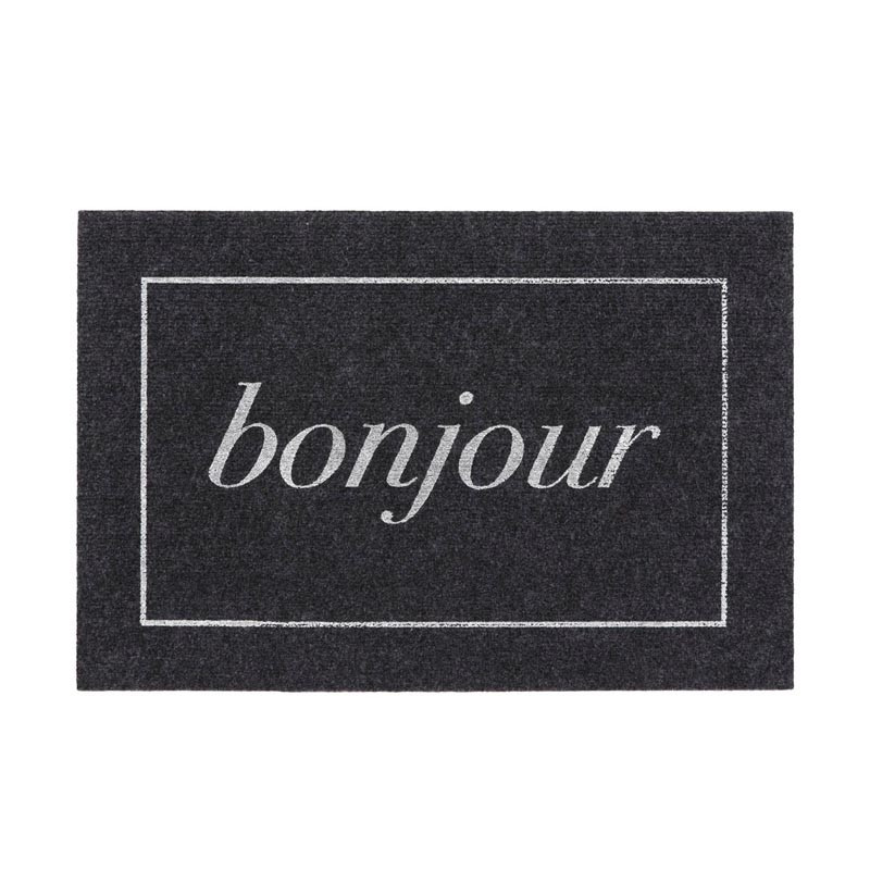 Tapis imp 40x60cm noir bonjour