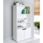 Bibliotheque 2 portes blanc