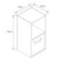 Meuble 2 cubes blanc 1 panier