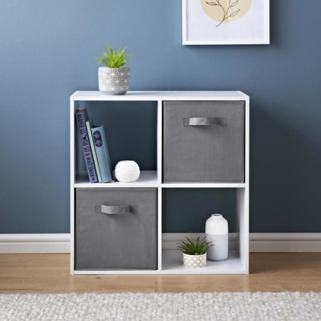 Meuble 4 cubes blanc