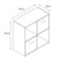 Meuble 4 cubes blanc