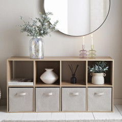 Meuble 8 cubes couleur bois
