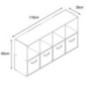 Meuble 8 cubes couleur bois