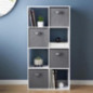 Meuble 8 cubes/4 paniers blanc