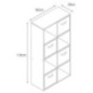 Meuble 8 cubes/4 paniers blanc