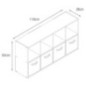 Meuble 8 cubes/4 paniers blanc