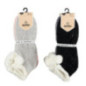 Chaussettes x2 dbl sherpa pompom