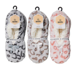 Chaussons doudou leo pastel fem