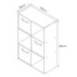 Meuble 6 cubes blanc 3 panieres
