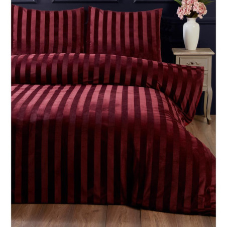 Parure velours raye 200x200cm bo