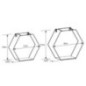 Etagere hexagonale x2 or michiga