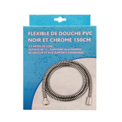 Flexible de douche noir/chrome