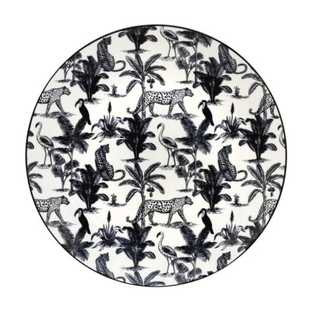 Assiette plate jungle n/b d27cm