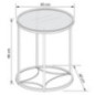 Table doree plateau verre