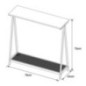 Console metal imitation bambou