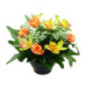 Vasque de fleurs composees - h25