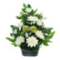 Vasque de fleurs pot en zinc