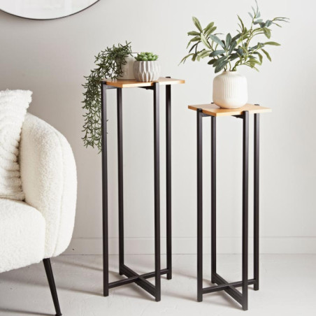 2 portes plantes effet bambou