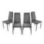 Lot de 4 chaises grises