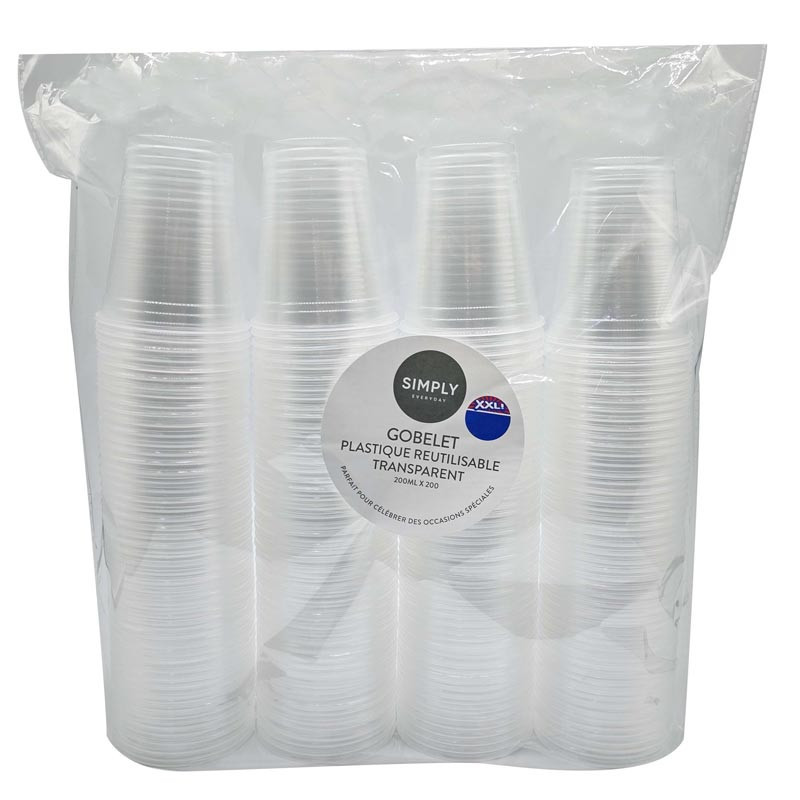 Gobelet 200ml x200 plastique reu