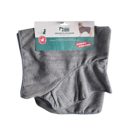 Peignoir pour chien microfibre l