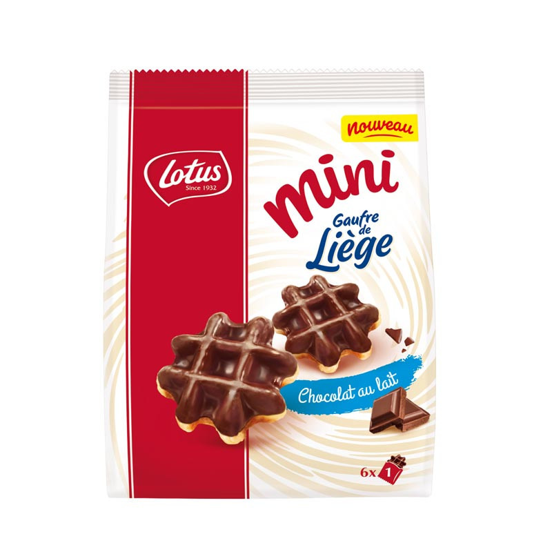 Gaufres mini liege chocolat lait