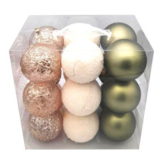 Pack de 18 boules verte/champ