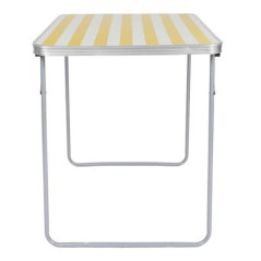 Table pliante rayures jaune m4