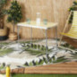 Table pliante rayures jaune m4