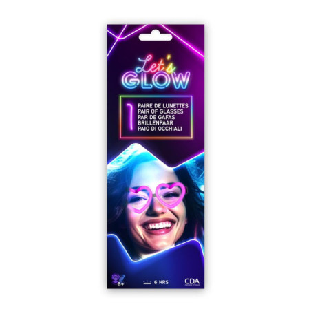 Lunette glow coeur assortis