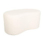 Pouf long blanc casse