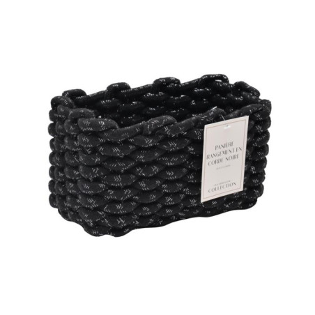 Paniere rangement en corde noire