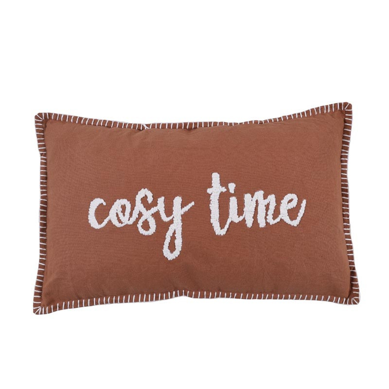 Coussin cosy time 30x50 brique