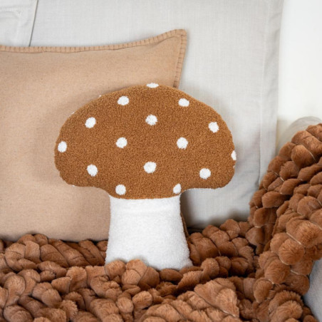 Coussin champignon creme 40cm