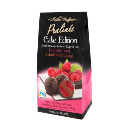 Chocolats noir coeur framboise