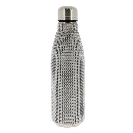 Bouteille strass bleu/gris 0.5l