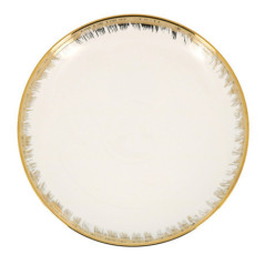 Assiette plate gold et blanche