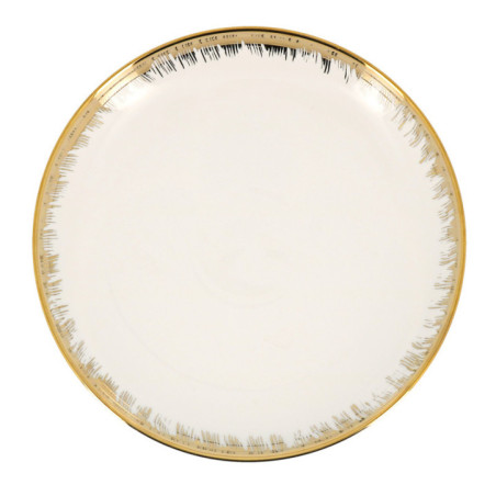 Assiette plate gold et blanche