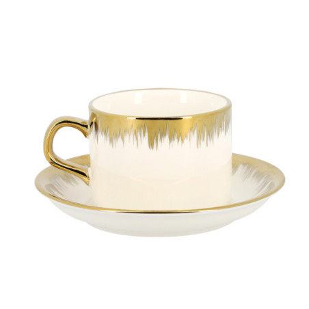 Tasse et coupelle bord dore 170m