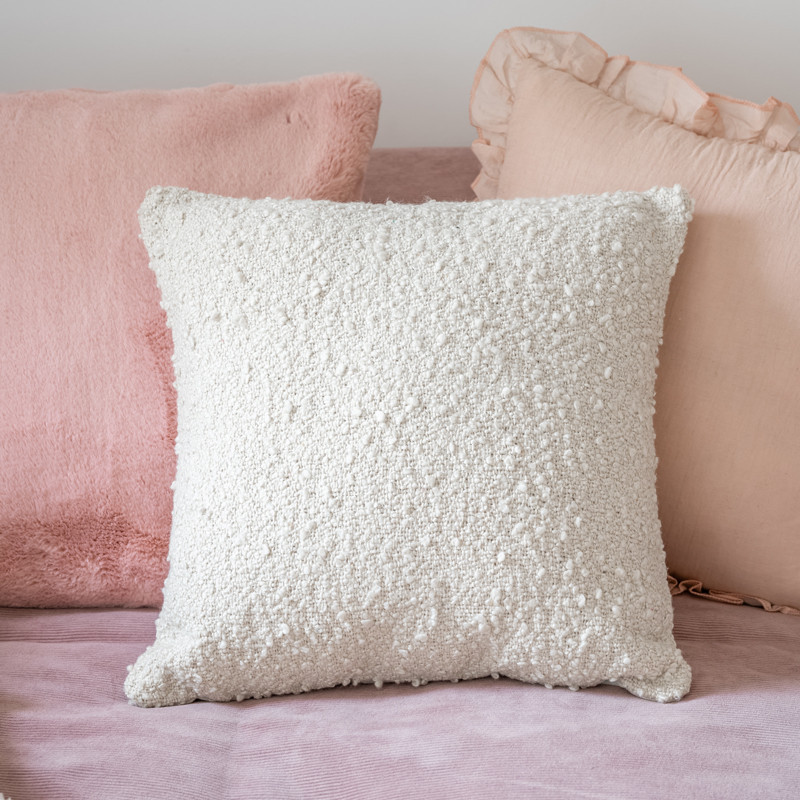 Coussin bouclette 48x48cm creme