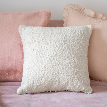 Coussin bouclette 48x48cm creme