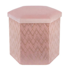 Pouf rangement blush