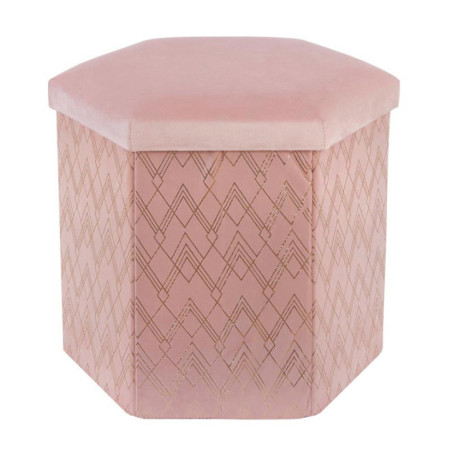 Pouf rangement blush