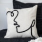 Coussin lou 45x45cm visage