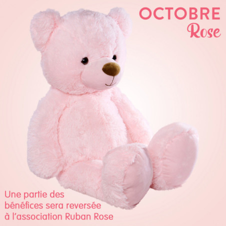 Terry l'ours rose 80cm