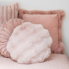 Coussin bubble rond rose d40cm