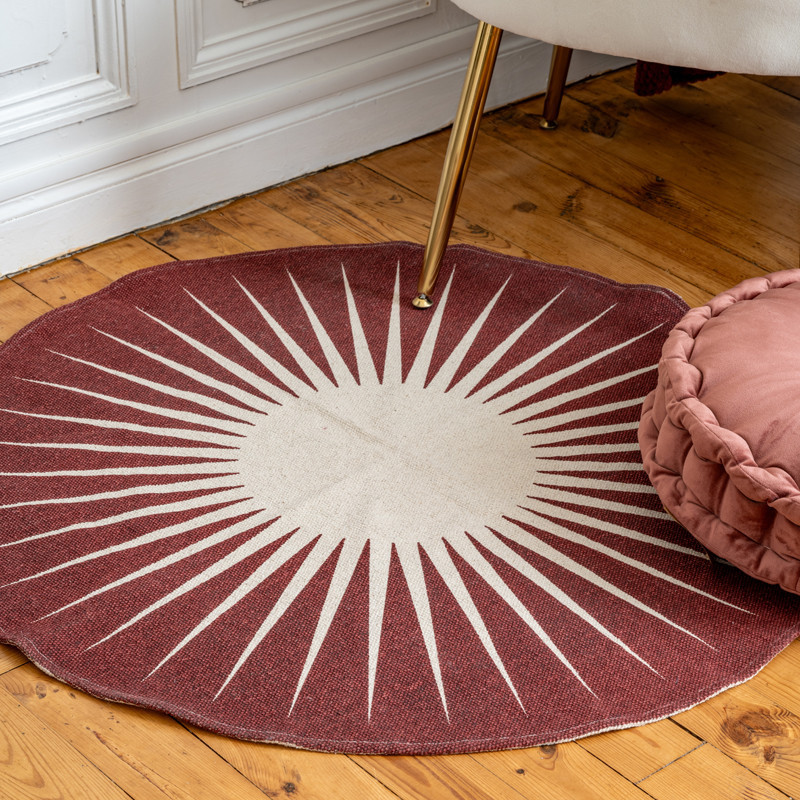 Tapis rosie bordeaux d90cm