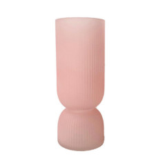 Vase strie base mate