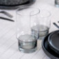 Set de deux verres boule noir